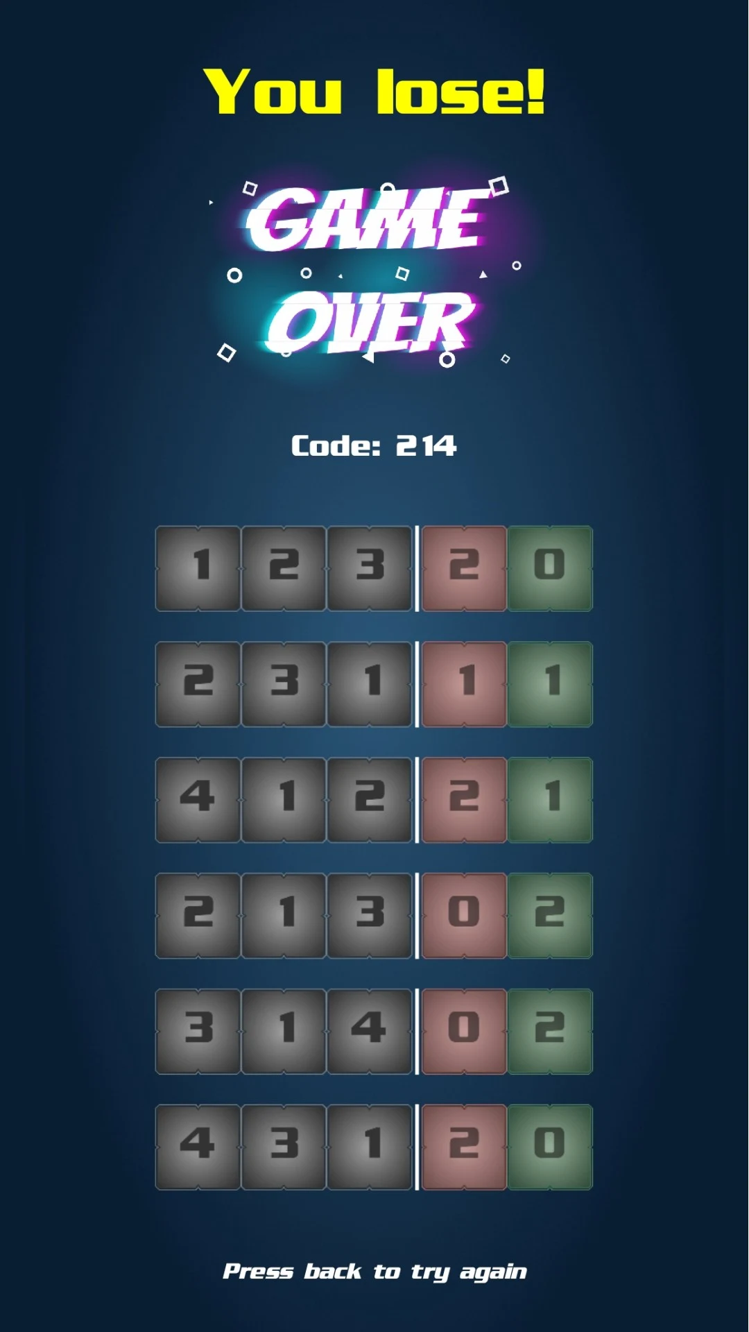 Secret Code screenshot